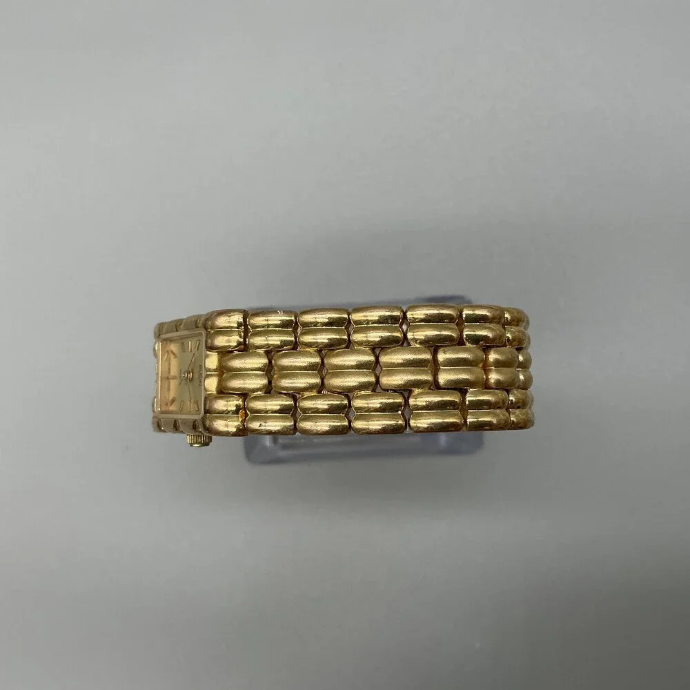 Vintage Elgin EM5253-017 Womens Watch 17mm Gold Tone Bracelet New Battery 7.25